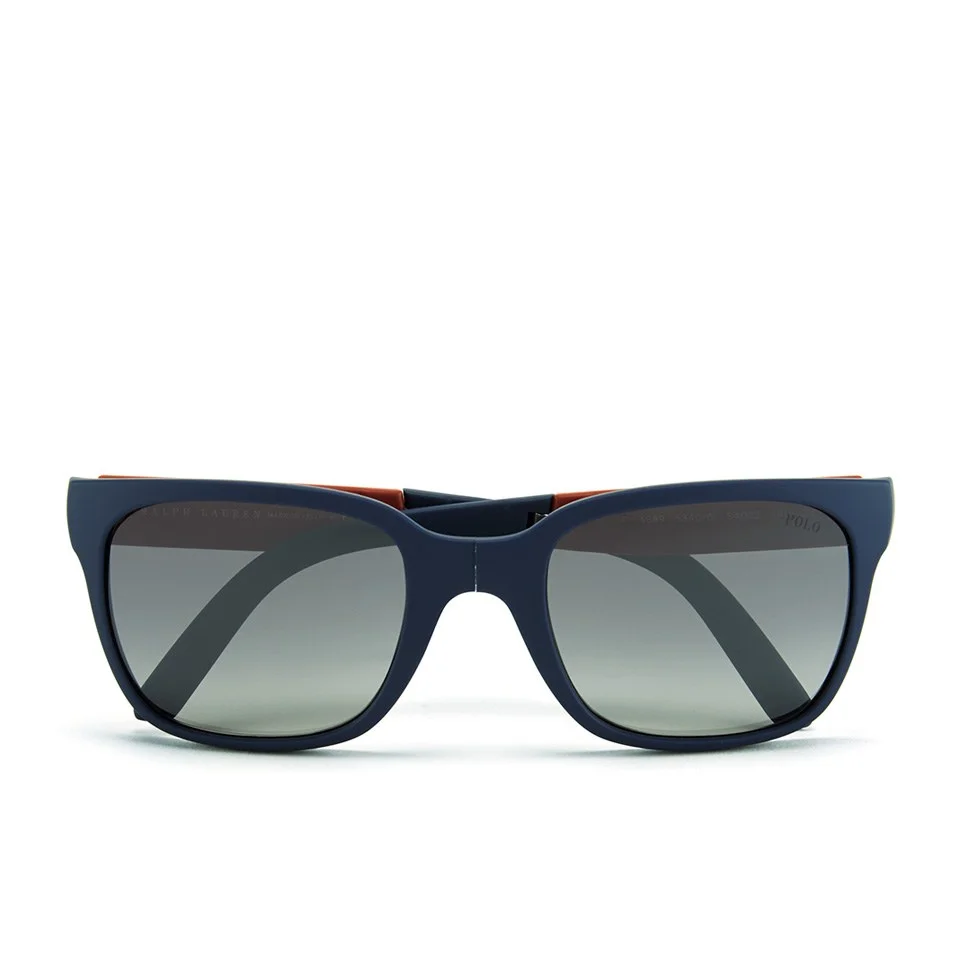 Polo Ralph Lauren Rectangular Men's Sunglasses - Rubber Blue Image 1