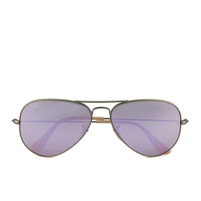 Ray-Ban Aviator Large Metal Sunglasses - Demiglos Brushed Bronze/Lilac Mirror - 58mm