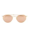 Ray-Ban Round Metal Sunglasses - Matte Gold/Brown Mirror Pink - 50mm - Image 1