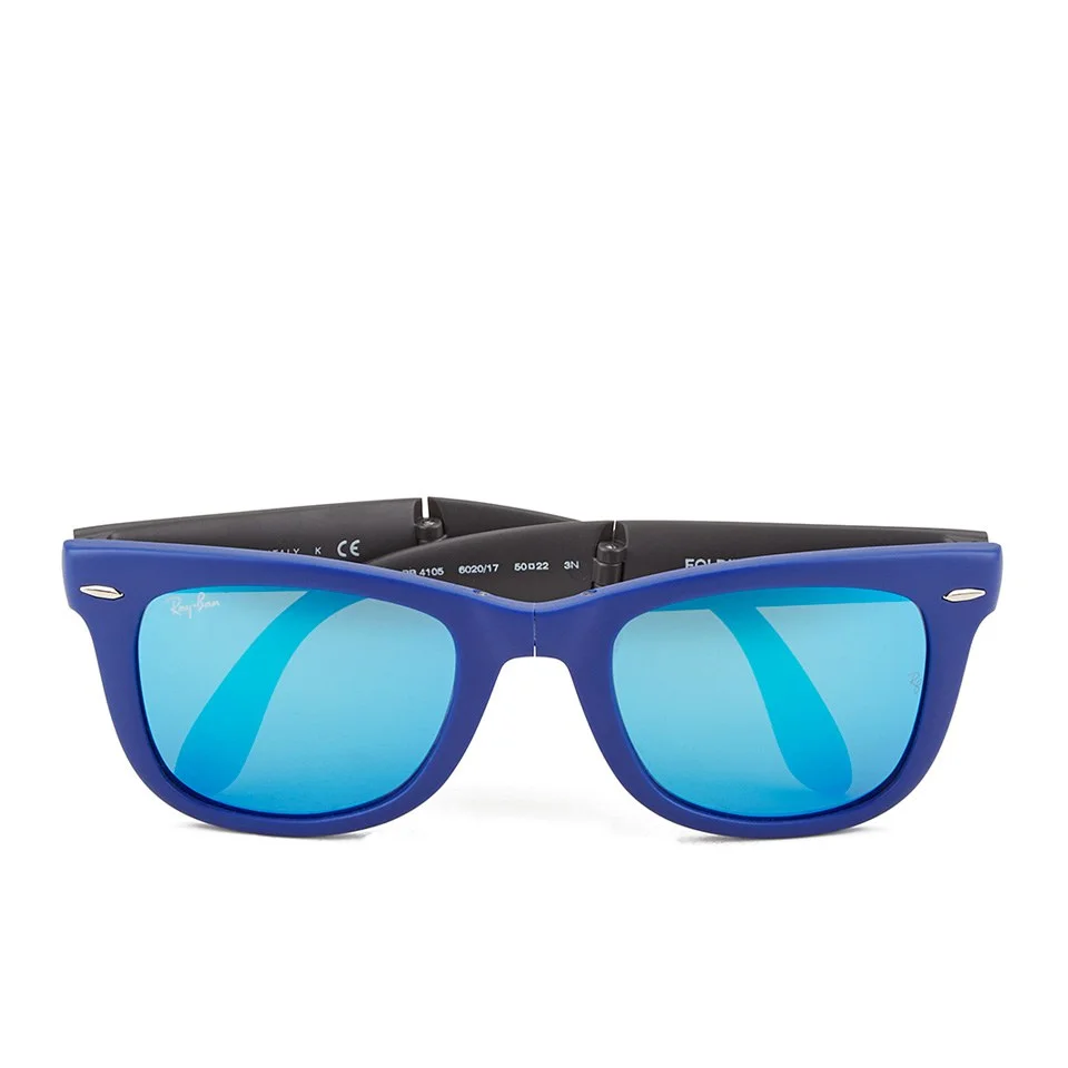 Ray-Ban Folding Wayfarer Sunglasses - Matte Blue - 50mm Image 1