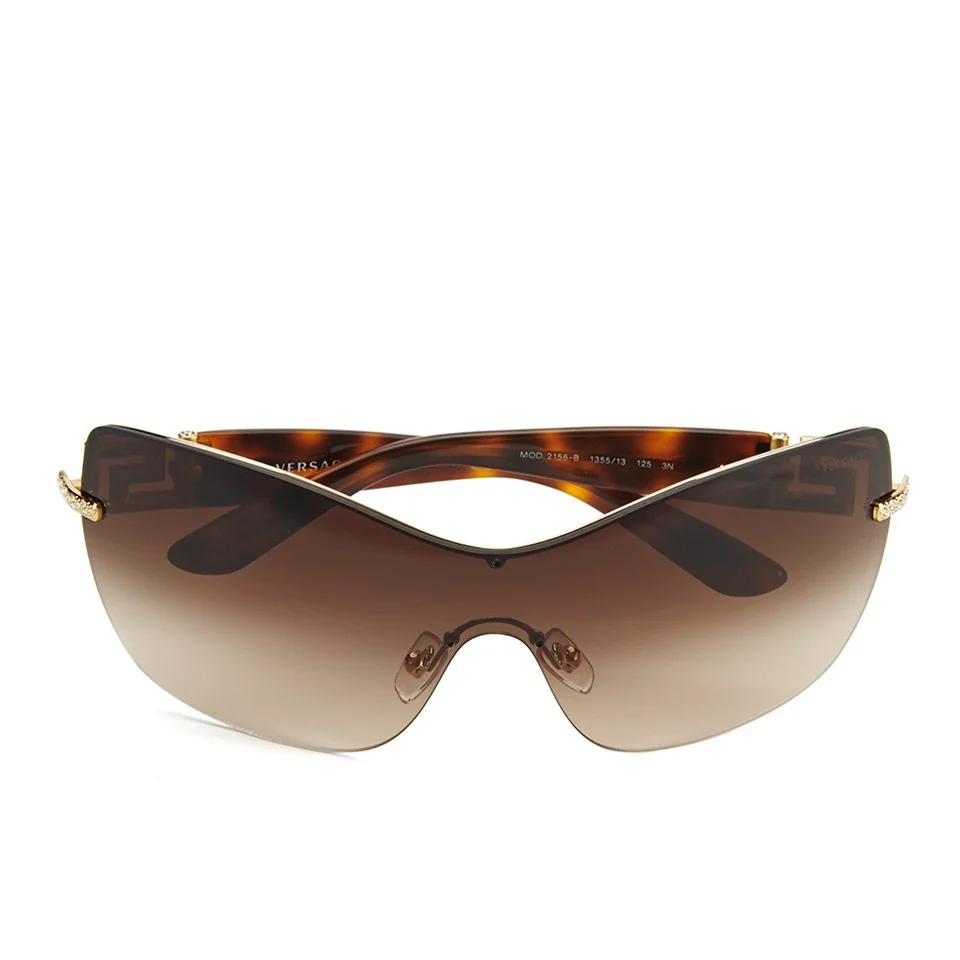 Versace Oversized Women's Sunglasses - Gold Image 1