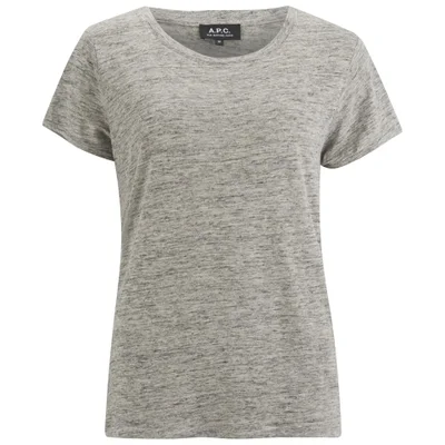 A.P.C. Women's Nico Linen T-Shirt - Grey