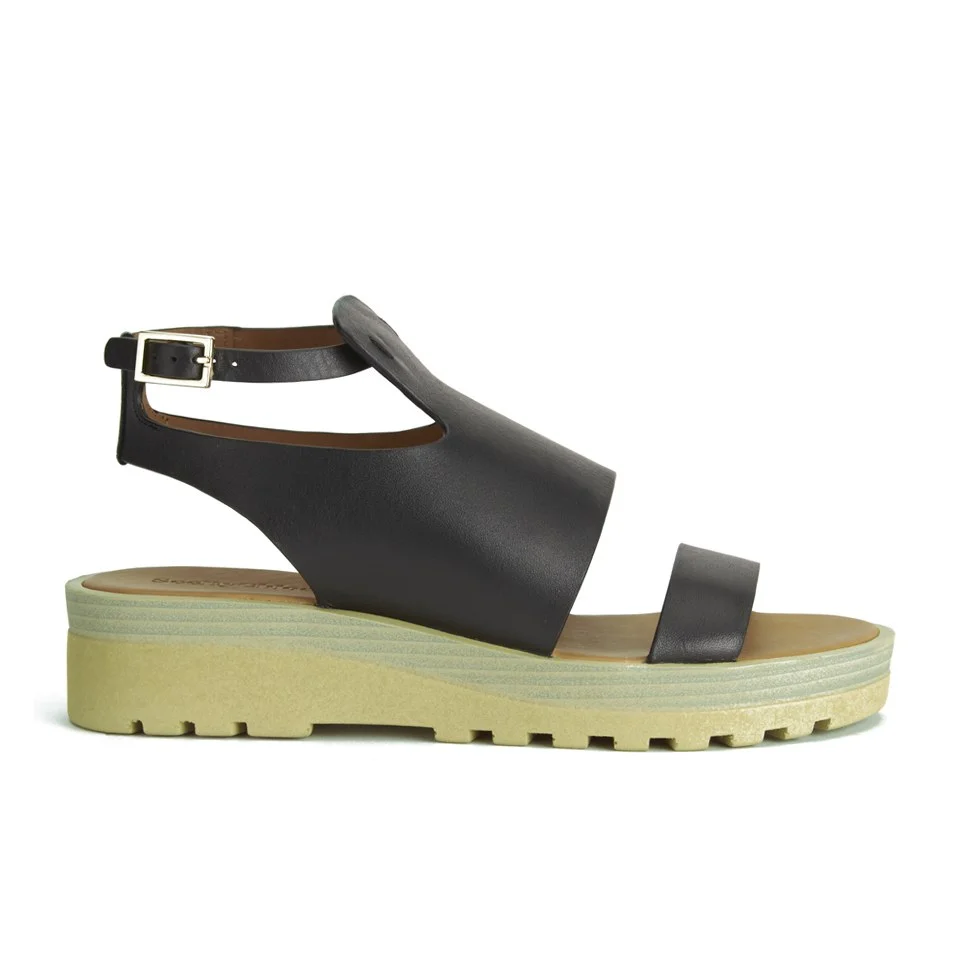 See By Chloé Women's Leather Flat Sandals - Black Image 1