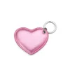 Aspinal of London Heart Keyring - Metallic Pink Nappa - Image 1