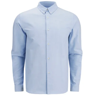 A.P.C. Men's Button-Down Oxford Long Sleeve Shirt - Blue
