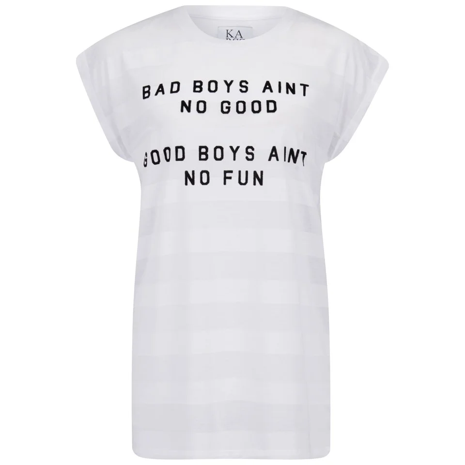 Zoe Karssen Women's Bad Boys T-Shirt - White Image 1