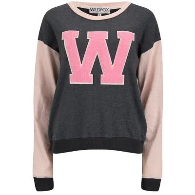 Wildfox Women's Oversized Cheer Squad Sweatshirt - Dirty Black