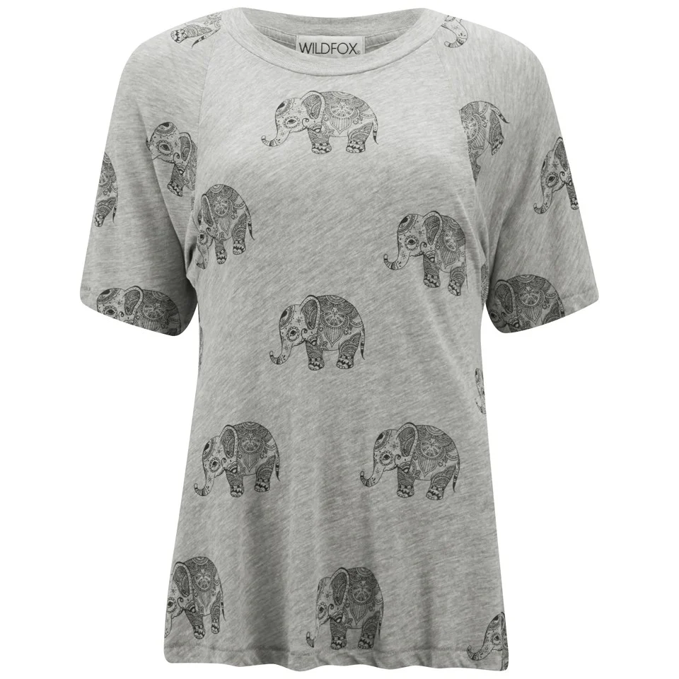 Wildfox Women's Perfect Roaming Elephant T-Shirt - Vintage Lace Image 1