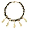 Matthew Williamson Women's Rope Feather Necklace - Gold - Image 1