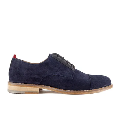 Oliver Spencer Men's Banbury Lace Up Suede Derby Shoes - Navy