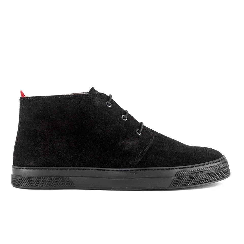 Oliver Spencer Men's Beat Perforated Suede Chukka Trainers - Black Image 1