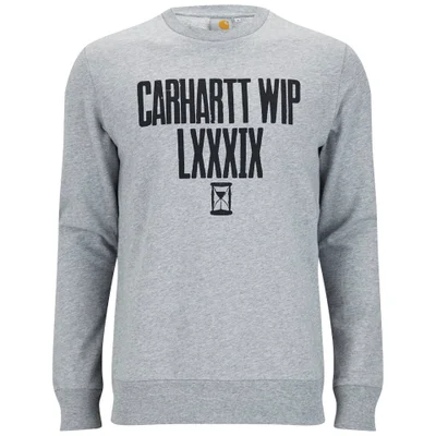 Carhartt Men's Lxxxix Script Sweatshirt - Grey Heather/Black
