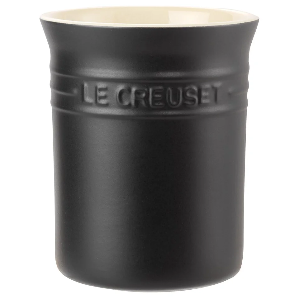 Le Creuset Stoneware Small Utensil Jar - Satin Black Image 1