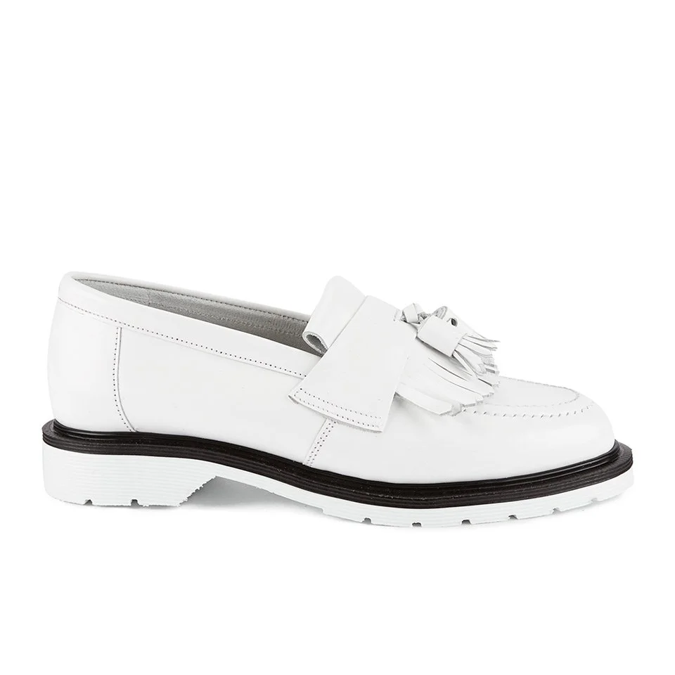 YMC Women's Solovair Tassel Leather Loafers - White Image 1