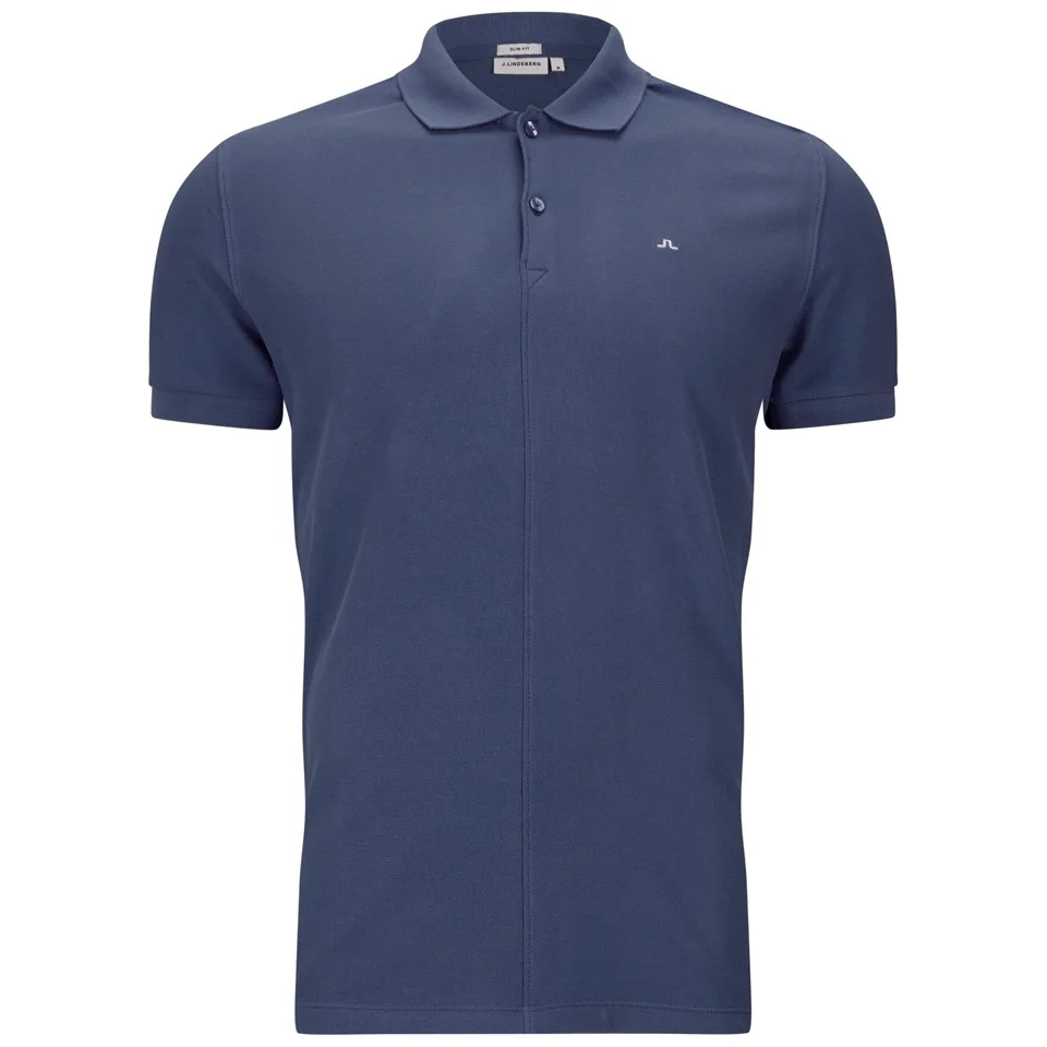 J.Lindeberg Men's Rubi Slim Fit Polo Shirt - Blue Image 1