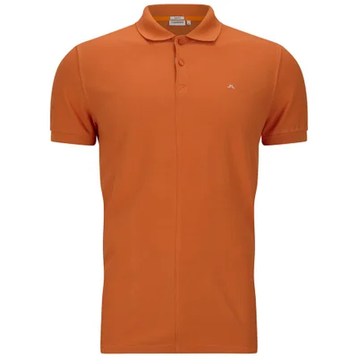 J.Lindeberg Men's Rubi Slim Fit Polo Shirt - Orange