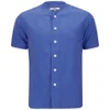 YMC Men's Baseball Shirt - Garment Dyed Royal Blue - Image 1