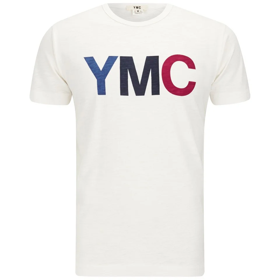 YMC Men's Print Cotton Slub Jersey T-Shirt - White Image 1