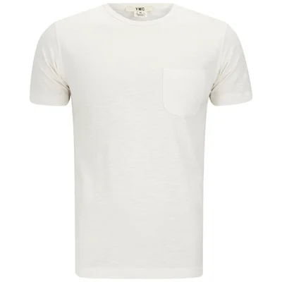 YMC Men's Classic Pocket Cotton Slub Jersey T-Shirt - White