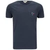 YMC Men's Flower Embroidered Cotton Slub Jersey T-Shirt - Navy - Image 1