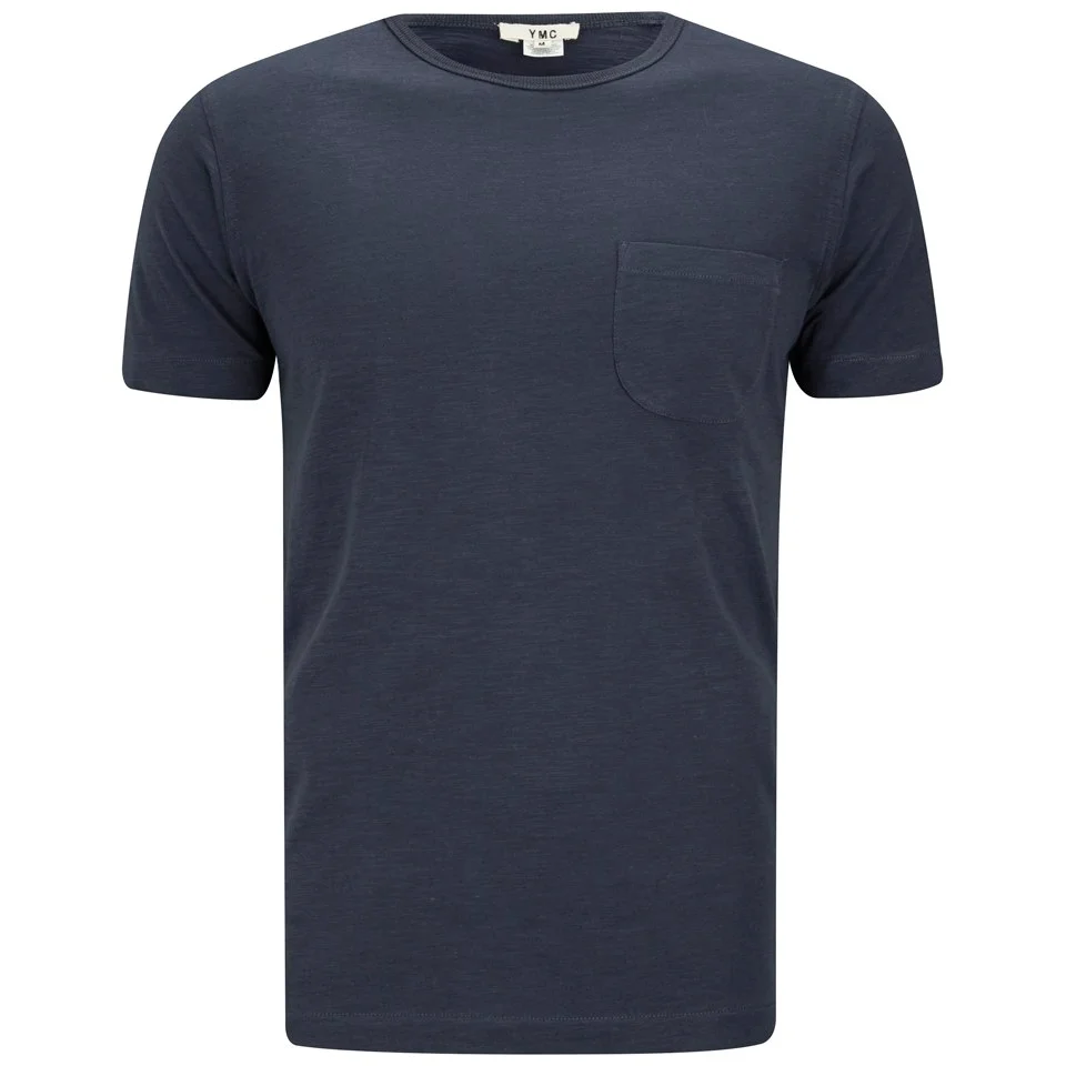 YMC Men's Classic Pocket Cotton Slub Jersey T-Shirt - Navy Image 1
