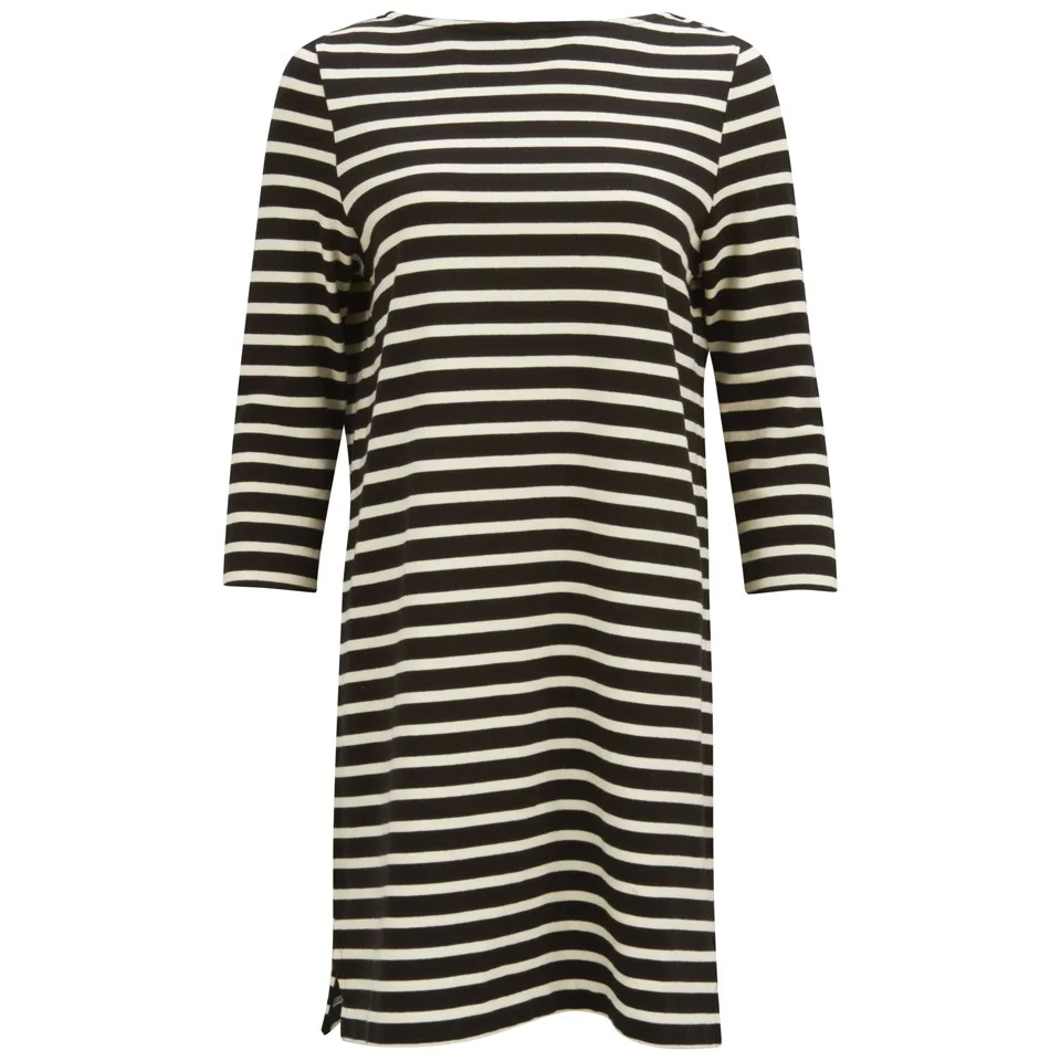 YMC Women's Breton Stripe Dress - Black/Cream Image 1