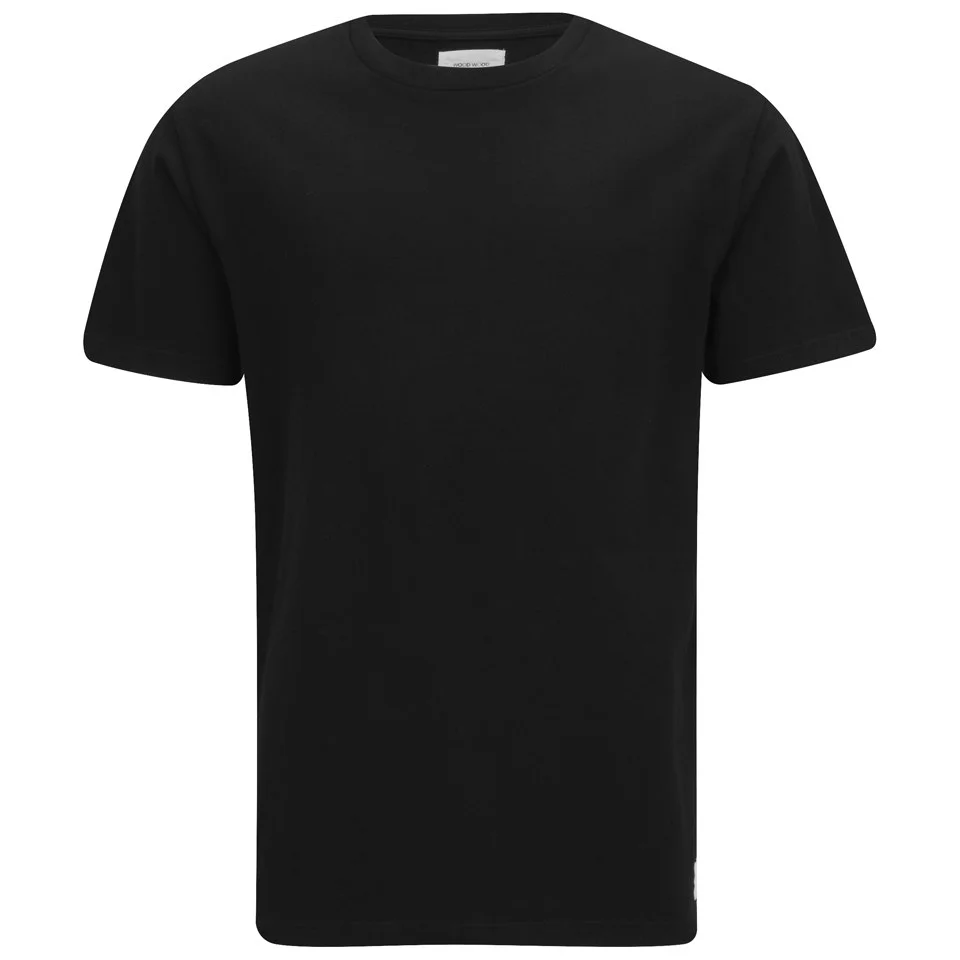 Wood Wood Men's Basic Crew Neck T-Shirt - Black Image 1