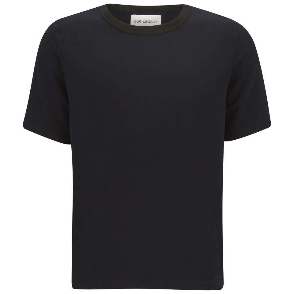 Our Legacy Men's Weaved T-Shirt - Black Image 1
