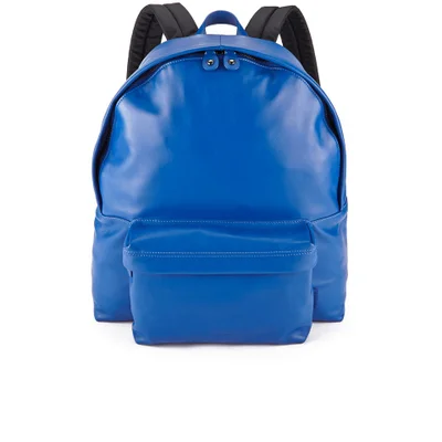 Carven Men's Leather Backpack - Blue Denim