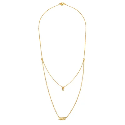 Maria Francesca Pepe Women's Paris and Crystal Necklace - Gold