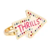 Maria Francesca Pepe Women's Street Neon Thrills Double Finger Ring - Gold - Image 1