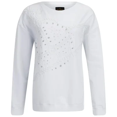 Vivienne Westwood Anglomania Women's Orb Embroidery Sweatshirt - White