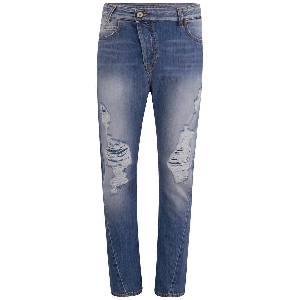 Vivienne Westwood Anglomania Women's New Boyfriend Jeans - Stonewashed Distressed Image 1