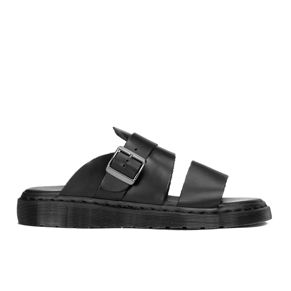Dr. Martens Men's Shore Brelade Buckle Leather Slide Sandals - Black Brando Image 1