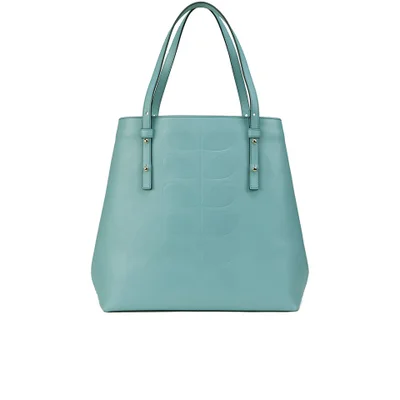 Orla Kiely Women's Willow Embossed Stem Leather Tote Bag - Sky