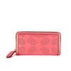 Orla Kiely Women's Big Zip Sixties Stem Punched Leather Wallet - Pink - Image 1