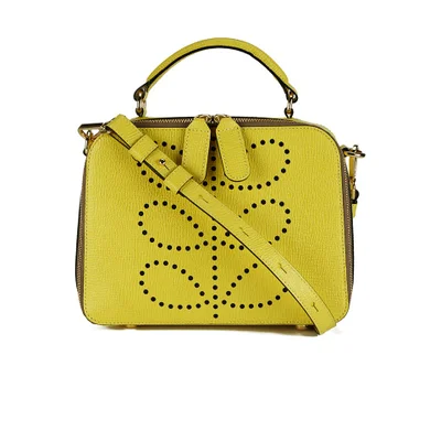 Orla Kiely Women's Mini Bay Textured Leather Cross Body Bag - Lemon