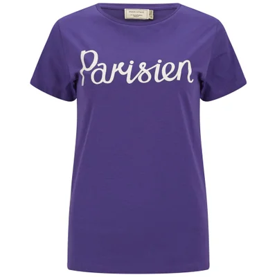 Maison Kitsuné Women's Parisien Print T-Shirt - Purple