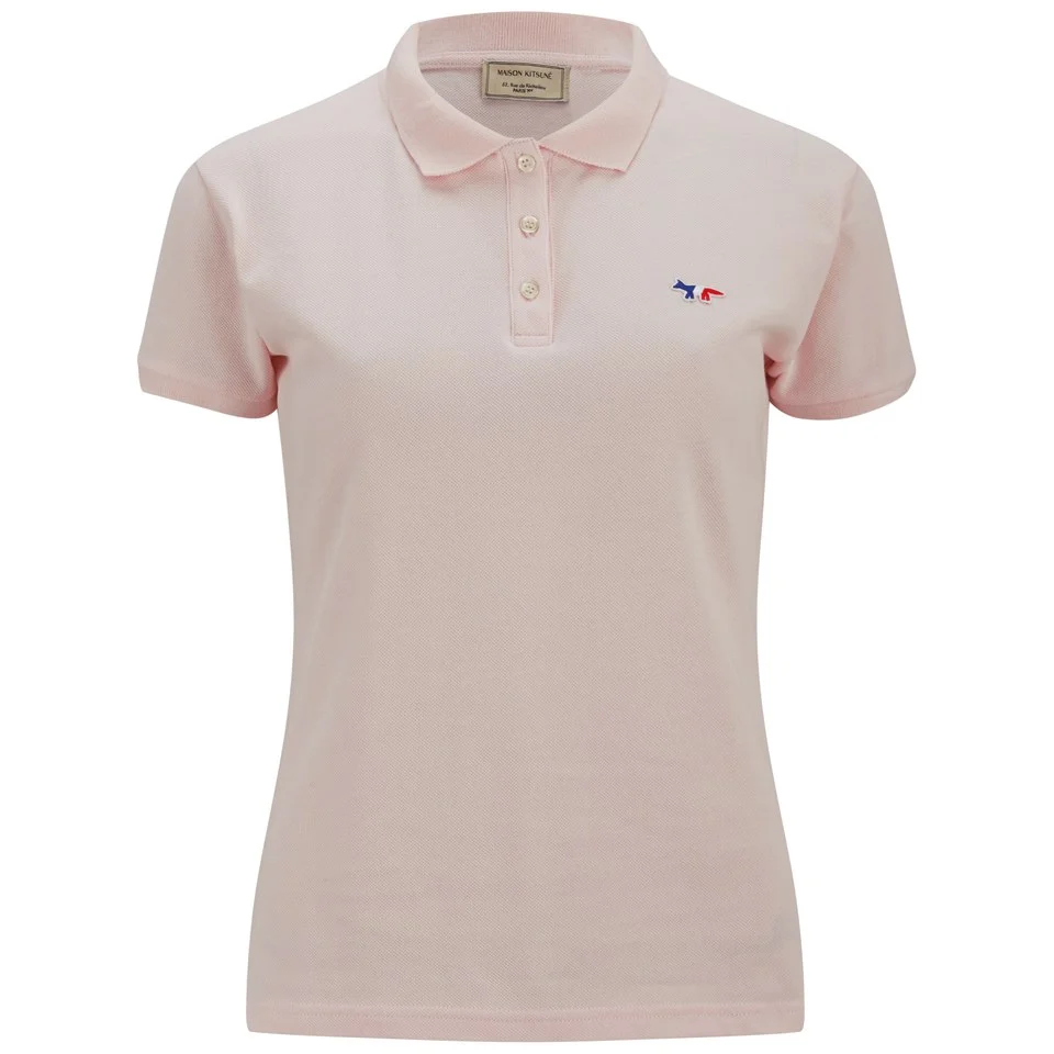 Maison Kitsuné Women's Patch Polo Shirt - Light Pink Image 1