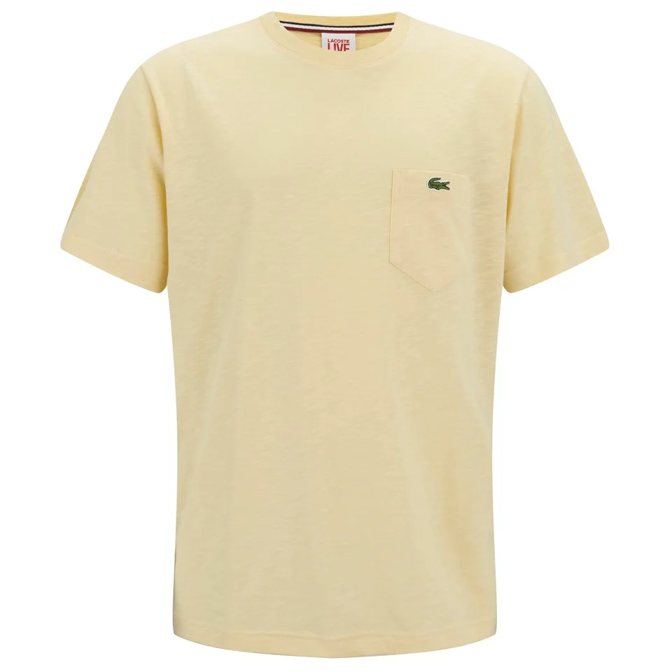 Lacoste Live Men's Pocket T-Shirt - Yellow Image 1