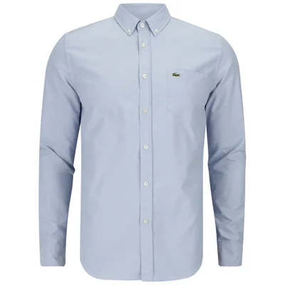 Lacoste Men's Long Sleeve Oxford Shirt - Boreal Blue