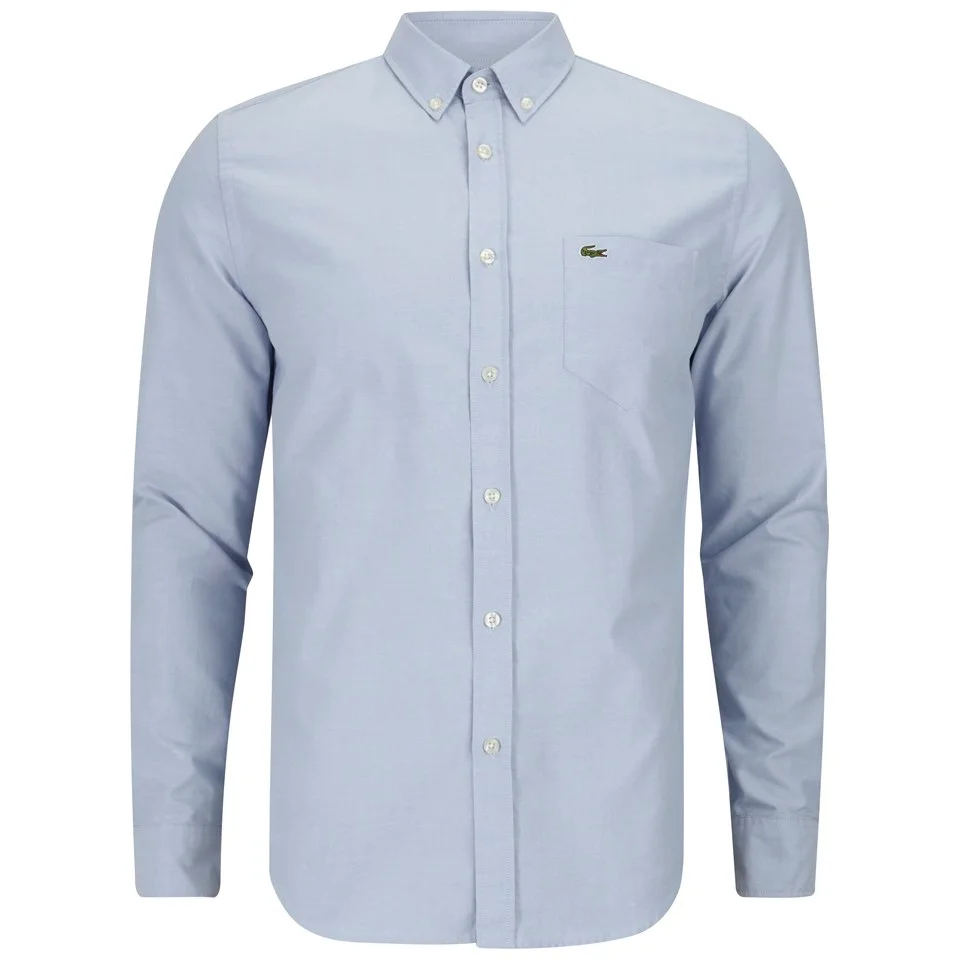 Lacoste Men's Long Sleeve Oxford Shirt - Boreal Blue Image 1