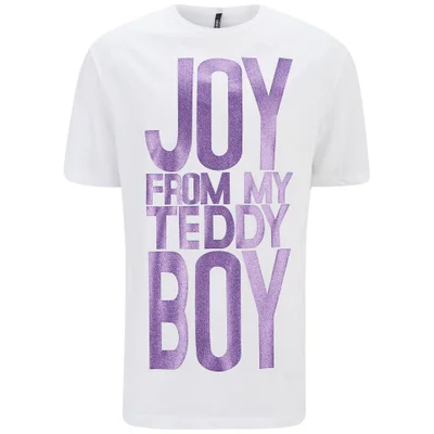 Versus Versace Men's 'Joy From My Teddy Boy' Printed T-Shirt - White
