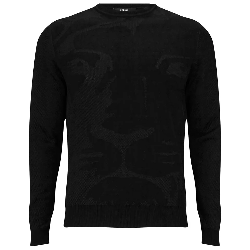 Versus Versace Men's Crew Neck Print Sweatshirt - Black Image 1