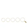 Maria Francesca Pepe Set of 5 Hammered Rings - Gold - Image 1