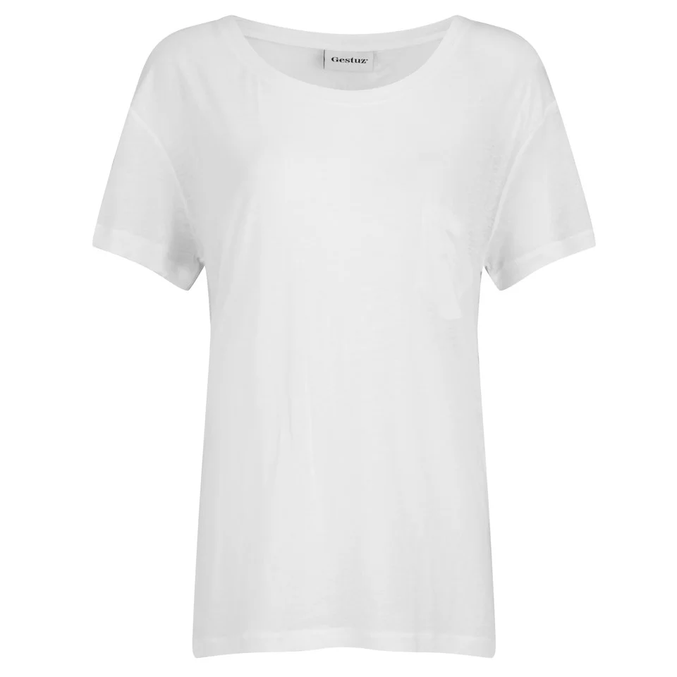 Gestuz Women's Jive Short Sleeve Top - Bright White Image 1