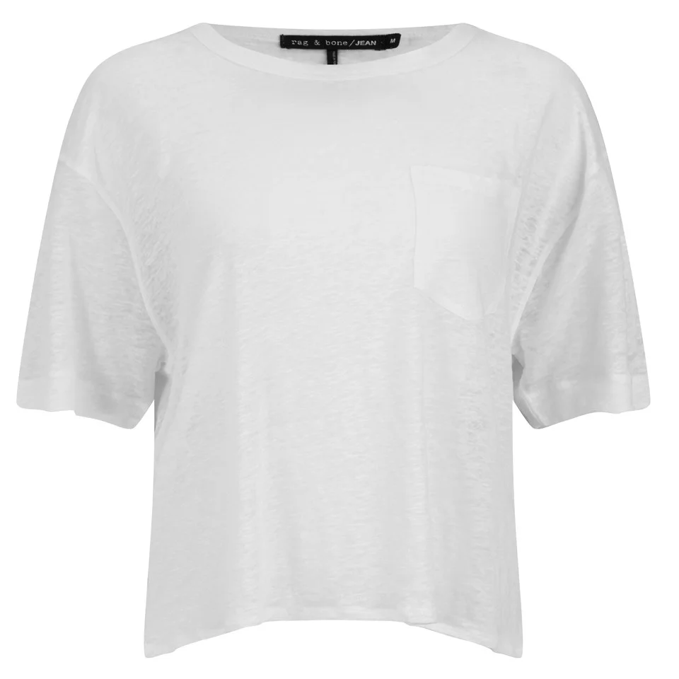 rag & bone Women's Deal Crop T-Shirt - Off White Image 1