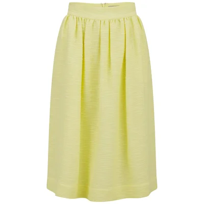 Orla Kiely Women's Coated Cotton Blend Skirt - Citron