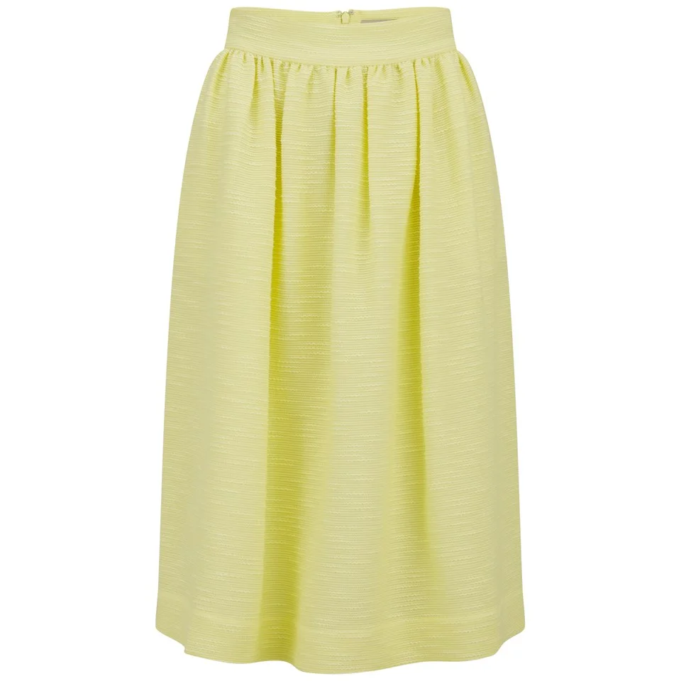 Orla Kiely Women's Coated Cotton Blend Skirt - Citron Image 1