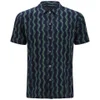 Marc by Marc Jacobs Men's Printed Electric Ikat Short Sleeve Shirt - Navy/Green - Image 1